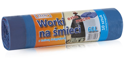 Worek na śmieci 60L z taśmą